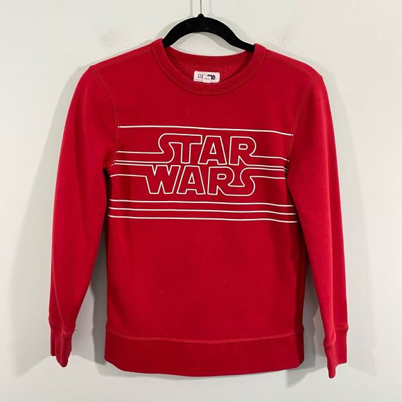 GAP X Star Wars Youth Red Fleece Lined Sweatshirt Size L (10) - Picture 1 of 7